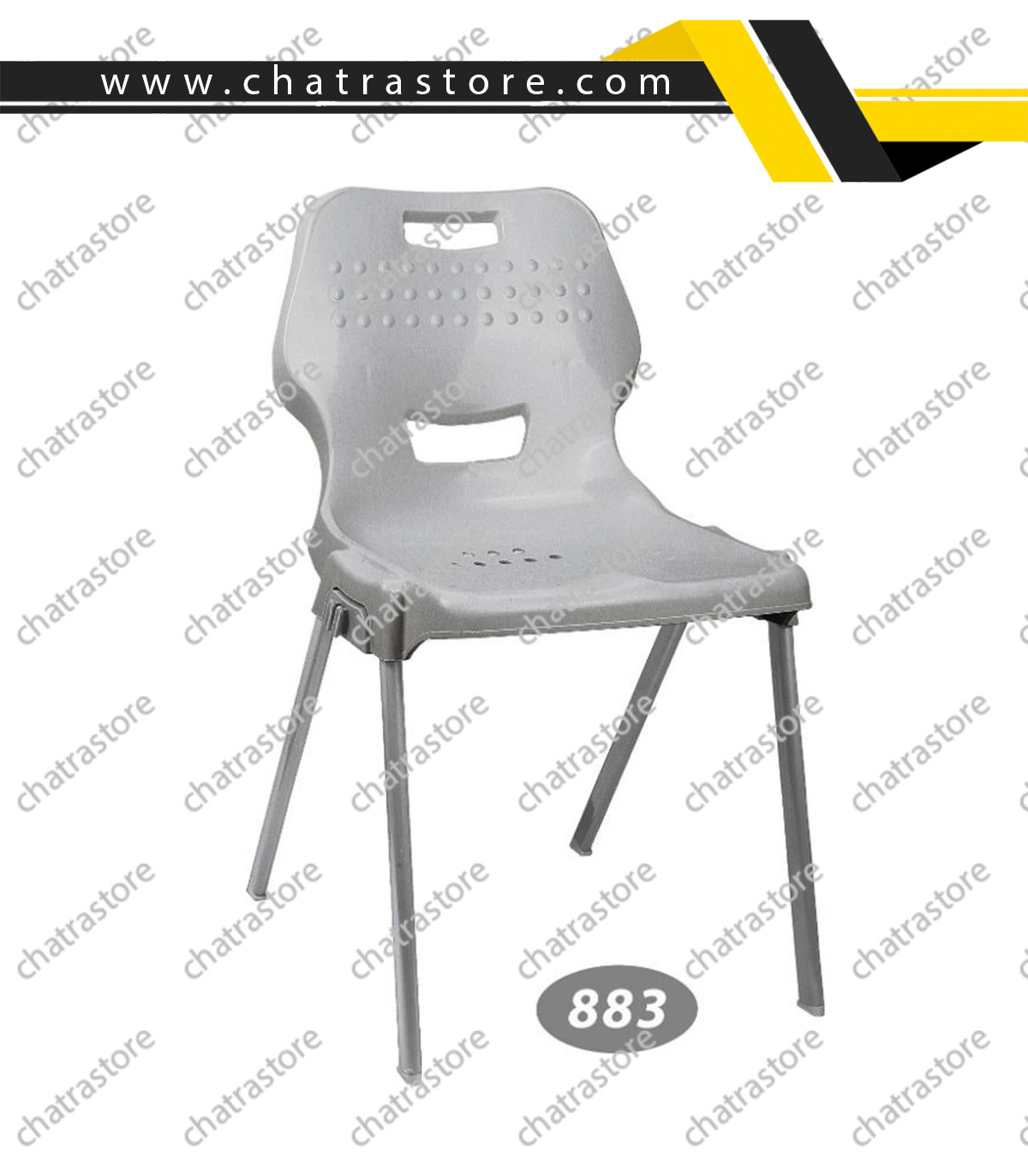 صندلی پلاستیکی ناصر - پایه فلزی کد883(بسته 6تایی)