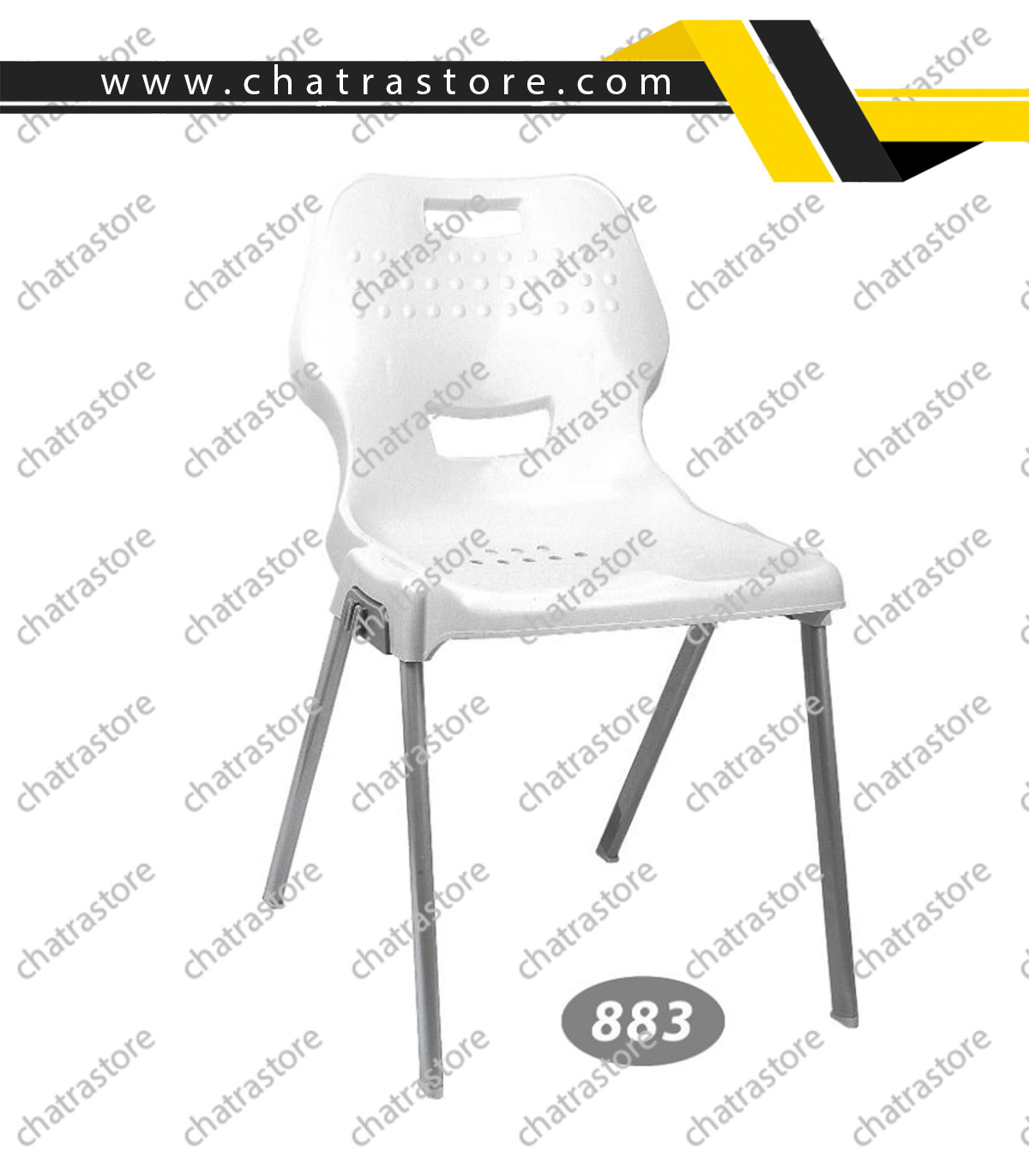 صندلی پلاستیکی ناصر - پایه فلزی کد883(بسته 6تایی)