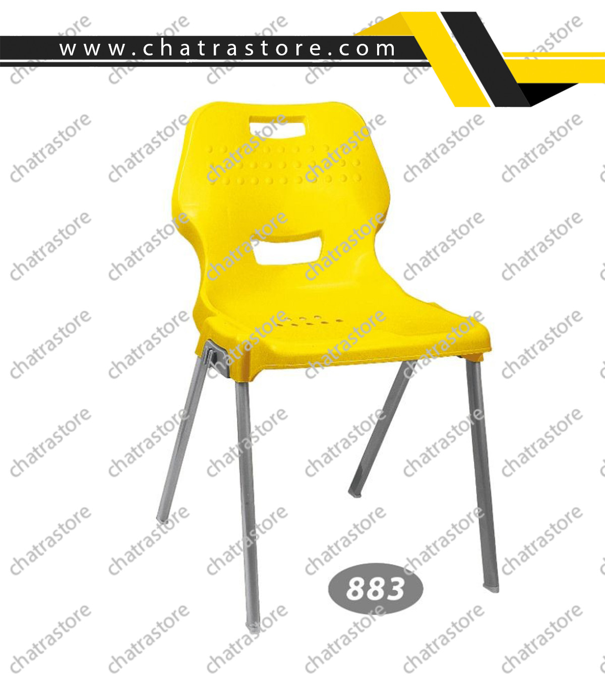 صندلی پلاستیکی ناصر - پایه فلزی کد883(بسته 6تایی)