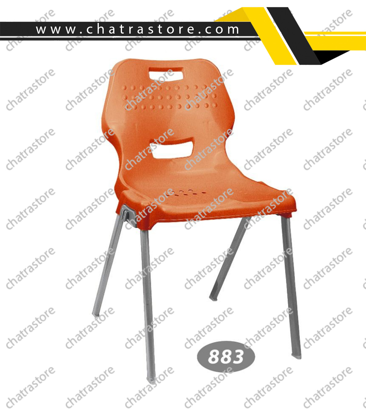 صندلی پلاستیکی ناصر - پایه فلزی کد883(بسته 6تایی)