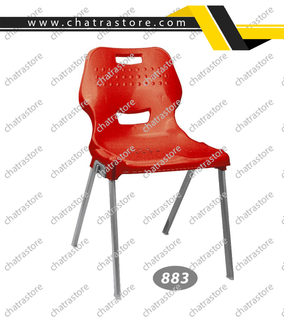 صندلی پلاستیکی ناصر - پایه فلزی کد883(بسته 6تایی)
