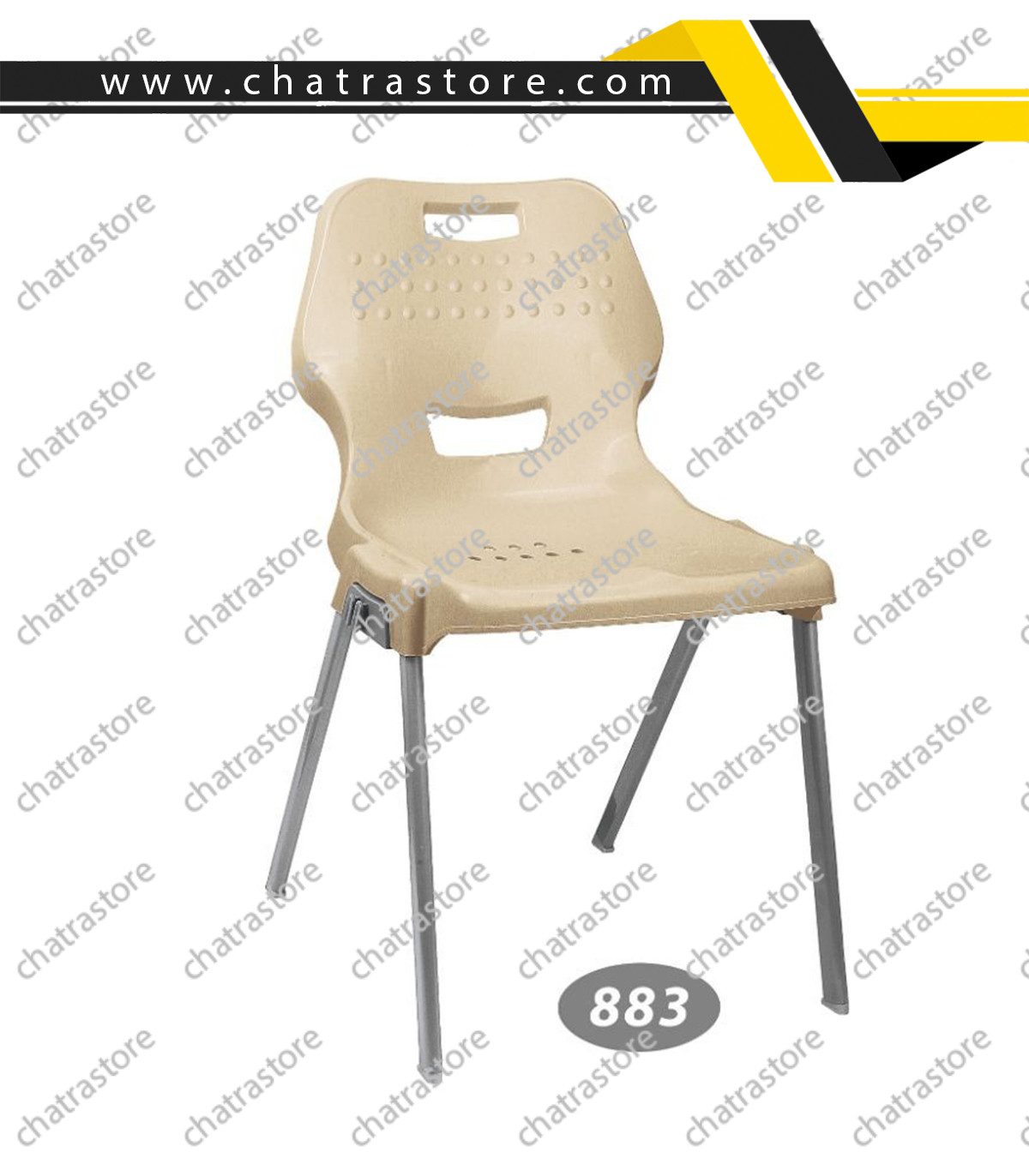 صندلی پلاستیکی ناصر - پایه فلزی کد883(بسته 6تایی)