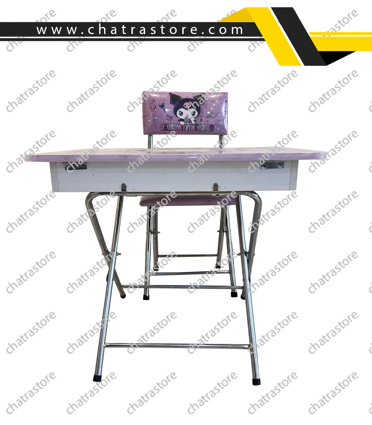 صندلی و میز تحریر تاشو کودک مدل کرومی