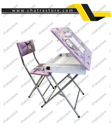 صندلی و میز تحریر تاشو کودک مدل کرومی